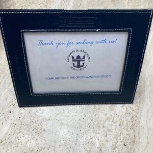 Royal Caribbean Radiance of the Seas 5x7 Picture Frame Blue Faux Leather